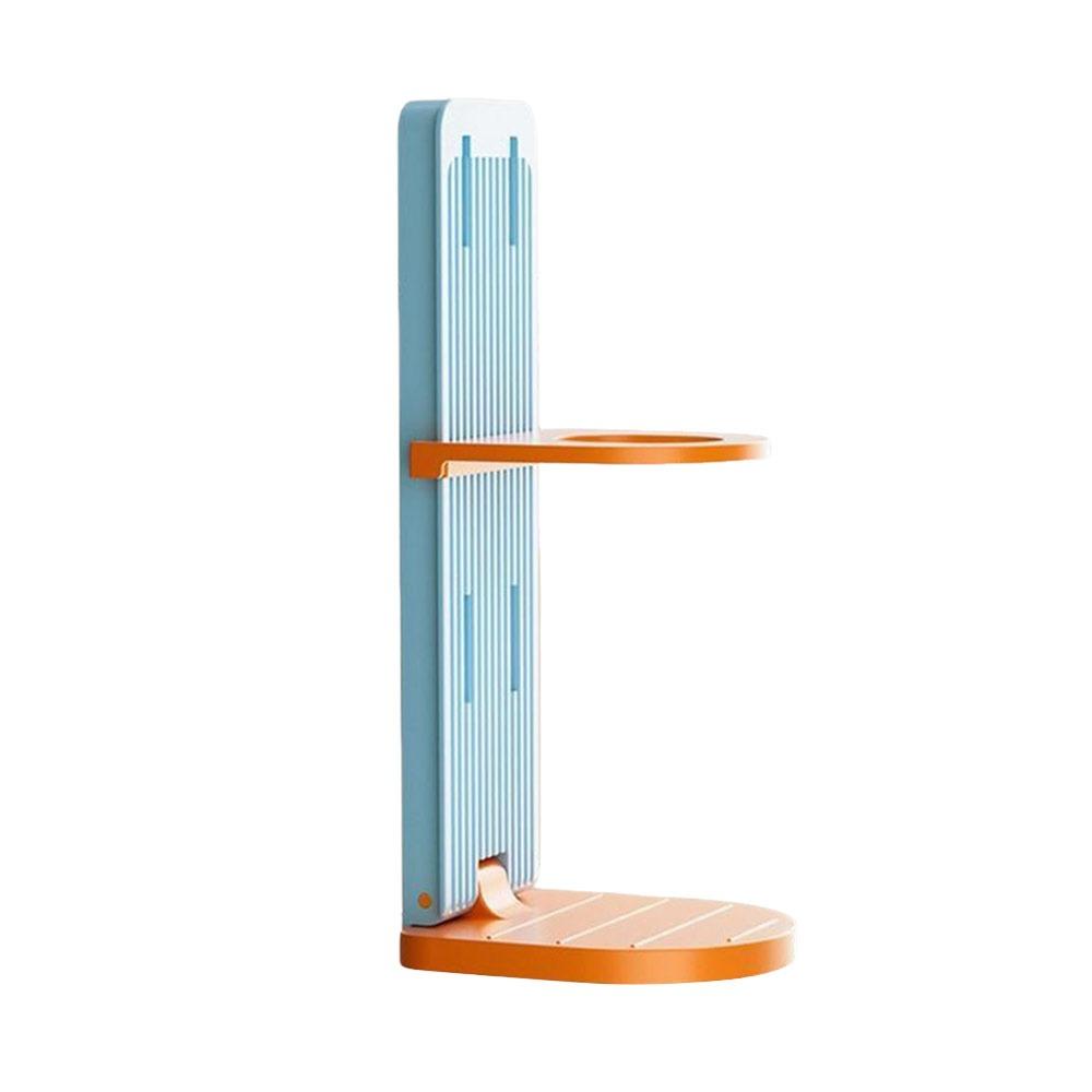 Wall Mounted Shower Rack Foldable Shampoo Bottle Holder Multi-Purpose Body Wash Storage Rack