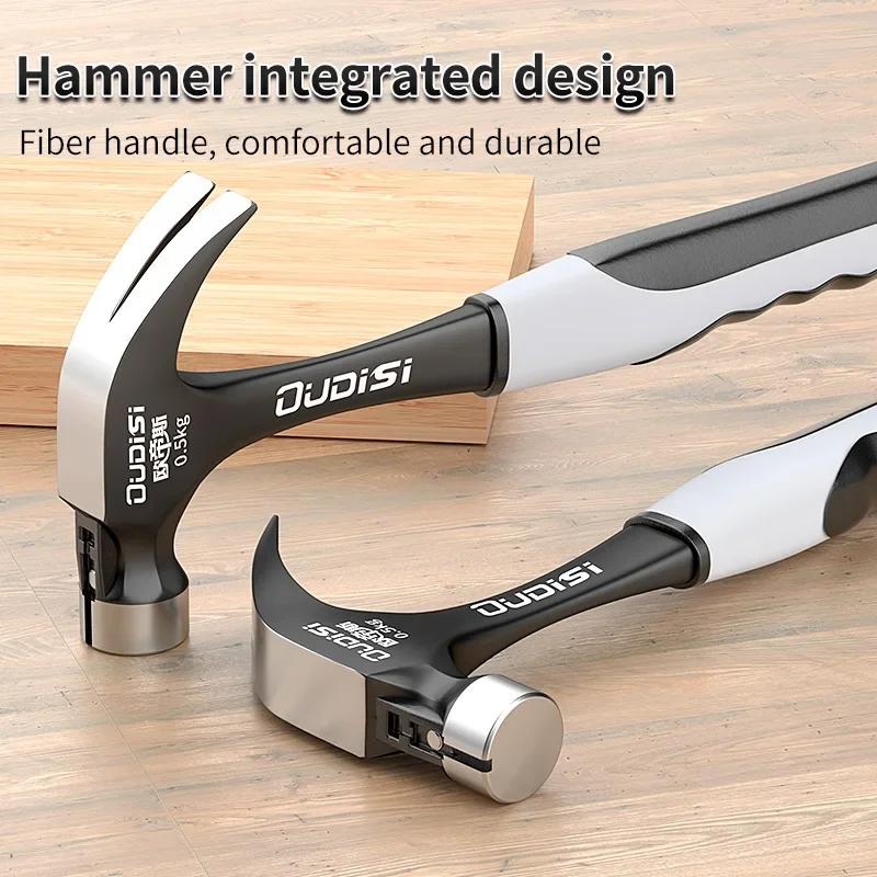 Многофункциональный молоток-гвоздодер, противоскользящий и ударопрочный, профессиональный ручной инструмент для деревообработки, инструменты для бытового ремонта
