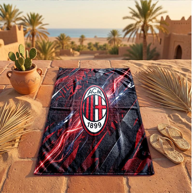 Пляжное полотенце из микрофибры с принтом AC Milan, быстросохнущее, впитывающее, большого размера, для пляжа, плавания, путешествий