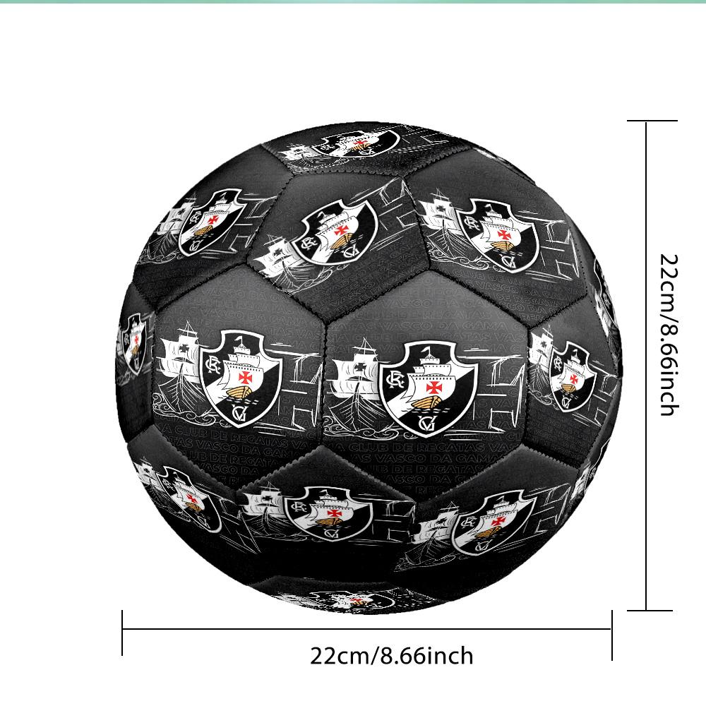 Vasco Football Club Printed Size 5 Soccer Ball - Durable, Machine-stitched, Soft and Comfortable, Suitable for Training and Matches Gift