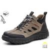 New Design Men's Anti-smash Anti-puncture Safety Boots Work Sneakers Steel Toe Shoes Indestructible Footwear