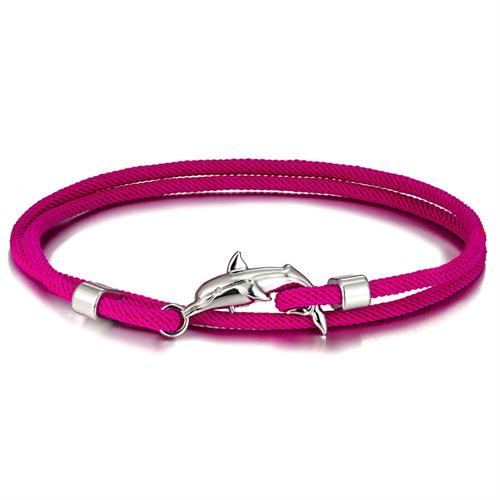 Миланская веревка Цветной браслет с несколькими кругами Регулируемый для мальчиков и девочек Маленький свежий браслет-шнурок с дельфином