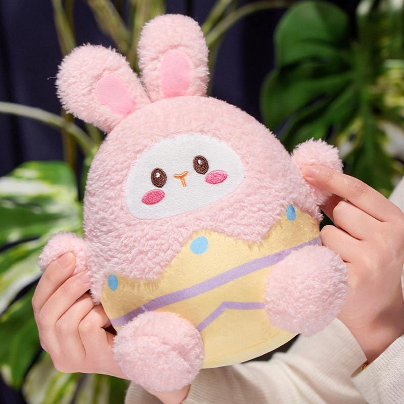 Easter Rabbit Eggshell Plush Toy Stuffed Doll Room Bed Decoration Gift Kids
