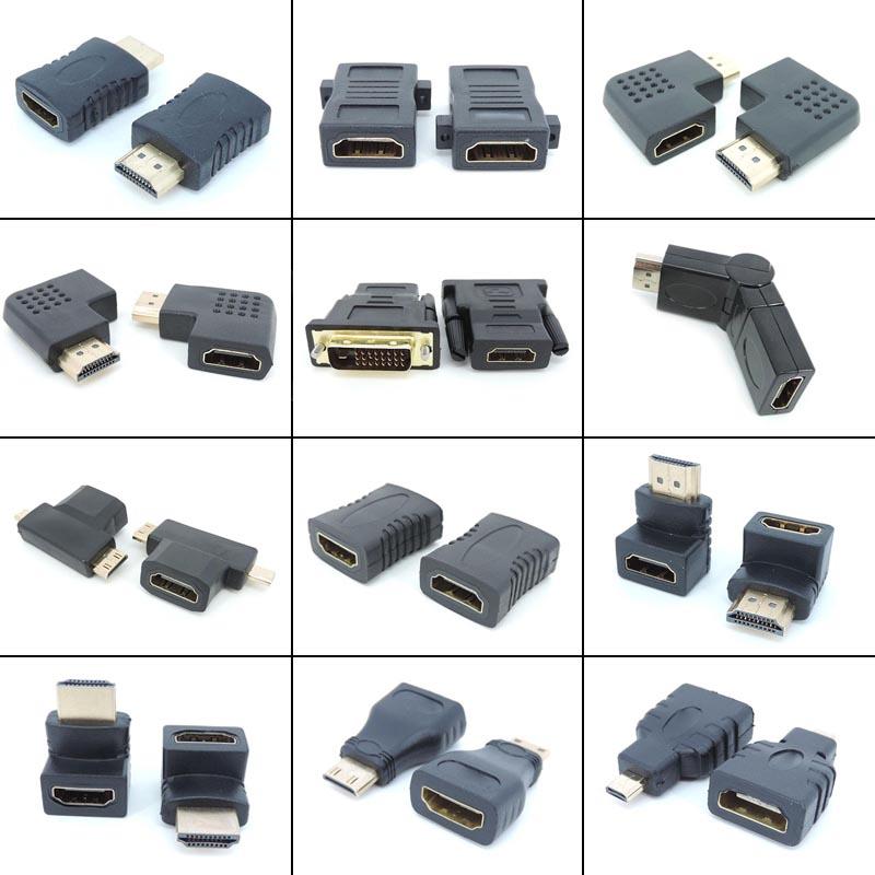 Угловой HDMI-совместимый адаптер-конвертер «папа-мама» Разъем Mini / Micro HDMI-совместимый удлинитель