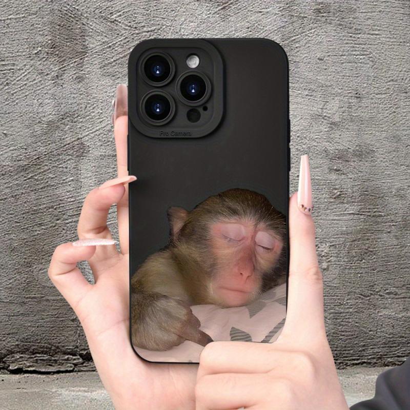 Милый чехол для телефона с изображением обезьяны для iPhone 16 15 14 13 12 11 x XR Xs SE2 SE 8 7 plus pro Max mini силиконовая задняя крышка