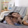 3D Плед с Арианой Гранде Кошка Ари Певица Мягкие Пледы, Теплый Плед Уютный Плед для Пикника Кроватей Дивана Дома Спальни Подарок