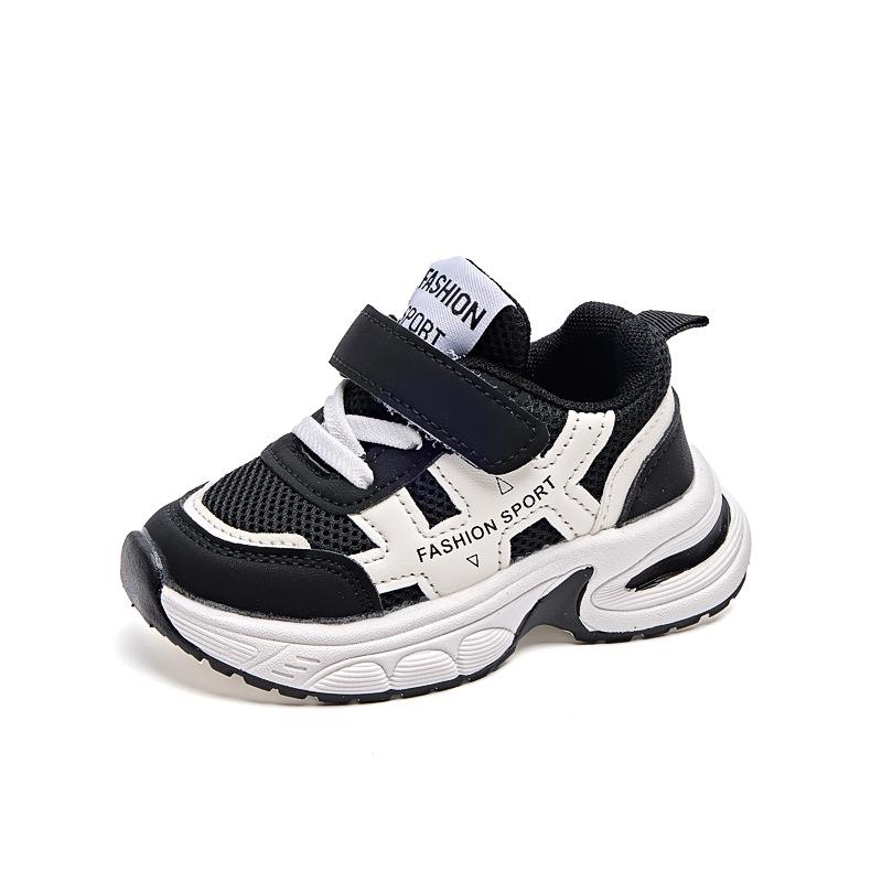 Children's sports shoes for boys and girls, non-slip sneakers for toddlers and young children, breathable mesh soft-soled running shoes, popular