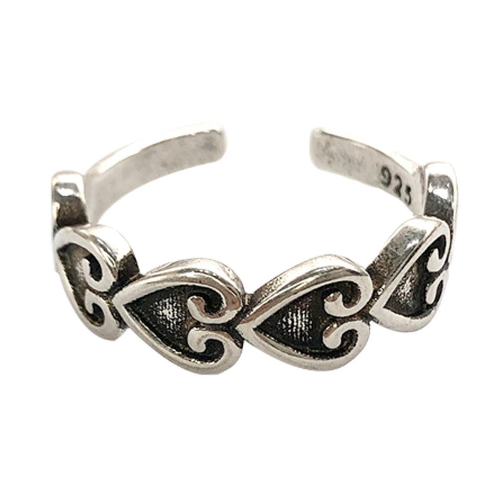 Регулируемое ретро-кольцо в форме сердца с надписью Love Heart Vintage Opening Finger Rings Star Open Design Ring для леди/девушек