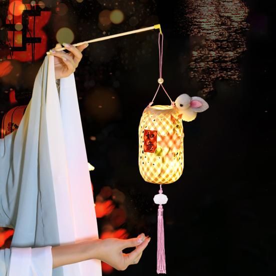 Luminous Lantern Mid-Autumn Festival Chinese Lantern DIY Making Kit Bamboo Weaving Craftsmanship