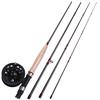 Fly Fishing Rod and Reel Combo 4-Piece Fly Fishing Rod 5/6wt Fly Reel Fly Fishing Line Lure Full Kit Fishing Rods
