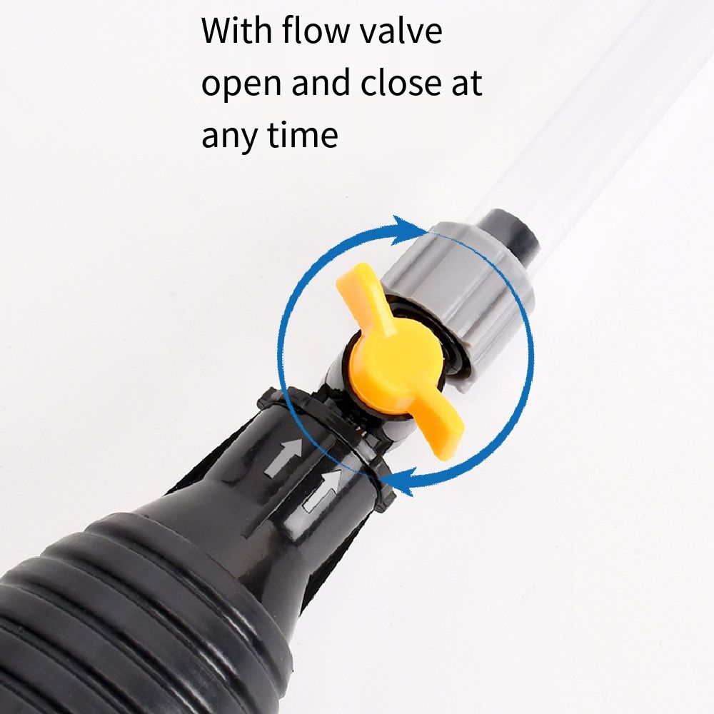 Universal Hand Gas Oil Pump Safe with Flow Valve Siphon Hose Pump Fixing Buckle with Durable Hoses Car Fuel Pump Water