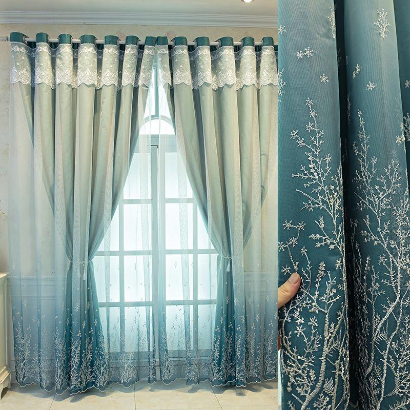 Integrated Shading Bedroom Balcony Gauze Curtain Double Shading Heat Insulation Curtain