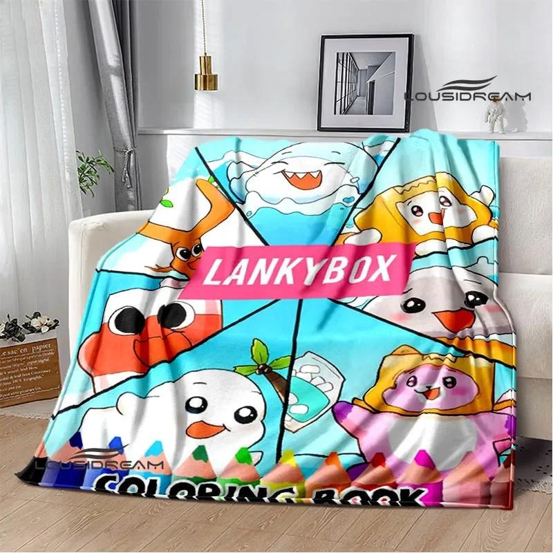 Милые Lankybox Foxy Boxy мультяшные Печатные одеяла Плед для пикника Фланелевое Теплое одеяло Дорожные одеяла Подстилки для кровати Подарок на день рождения