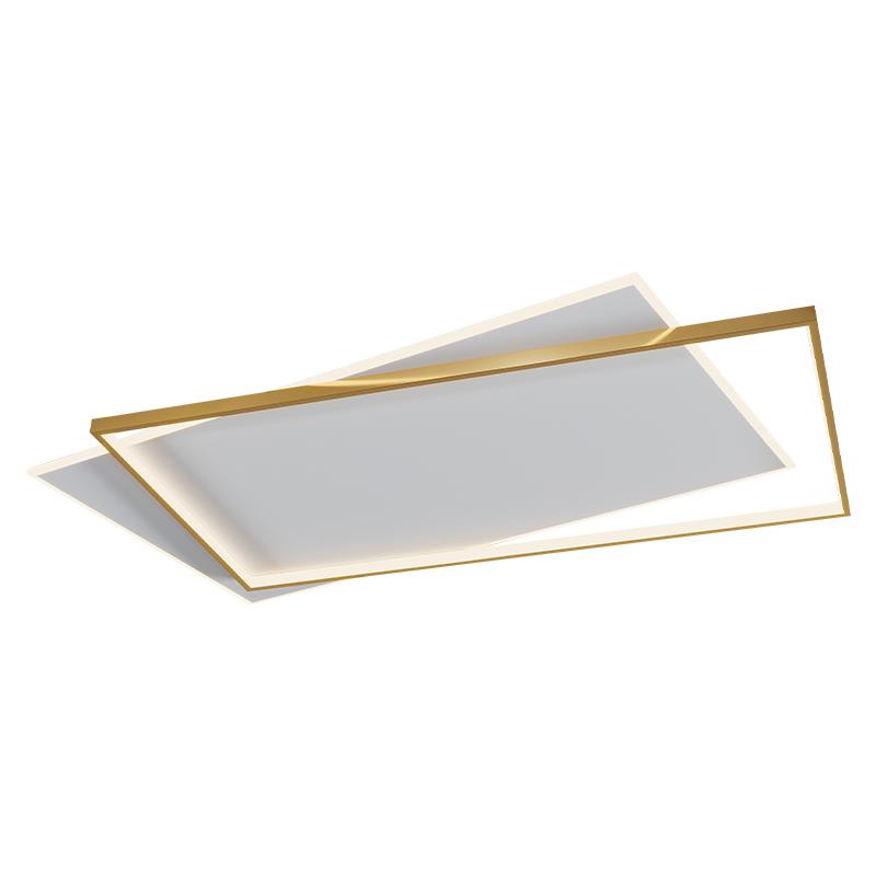 Современные прямоугольные светодиодные потолочные светильники для гостиной, спальни, столовой, люстры, светильники для дома, золотой потолочный светильник