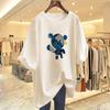 Spring and Summer New Cartoon Bear Print Loose Short-sleeved T-shirt Top Bottoming Shirt