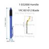EO2000 Deburring Tool Set with various Replacement Blades Great Burr Remover Hand Tool for Wood Plastic Aluminum Copper Steel