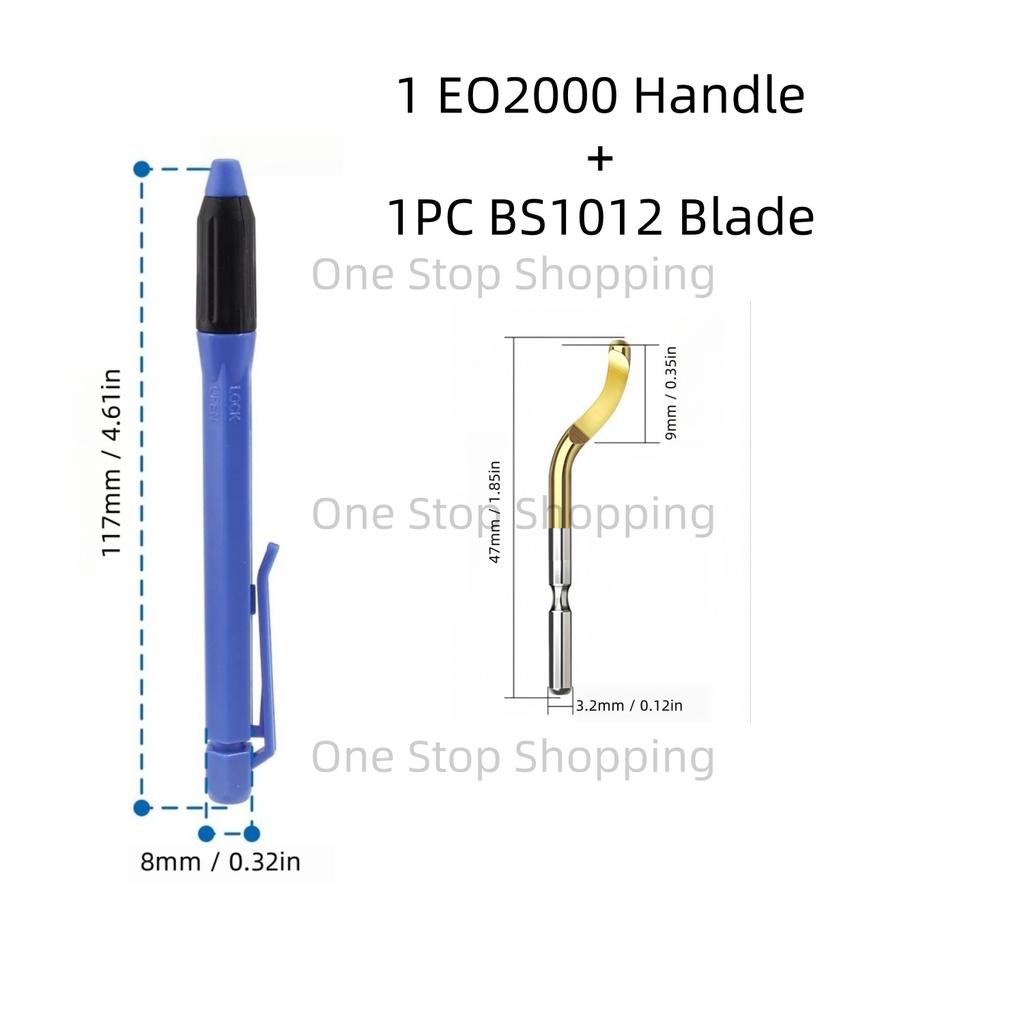 EO2000 Deburring Tool Set with various Replacement Blades Great Burr Remover Hand Tool for Wood Plastic Aluminum Copper Steel