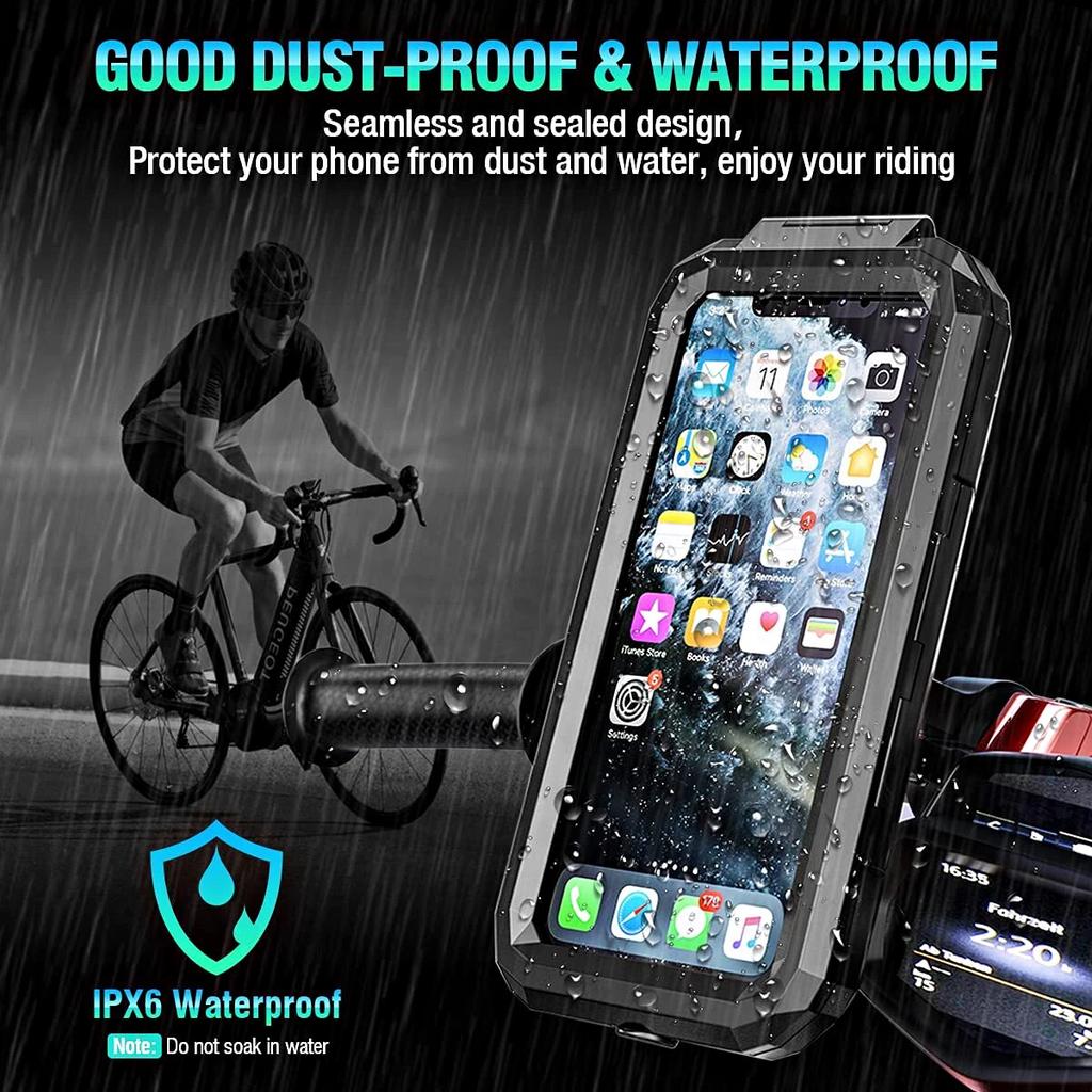 Waterproof Case Bike Motorcycle Phone Holder Handlebar Rear View 4.7 To 6.8" Cellphone Mount Bag Motorbike Scooter Phone Stand