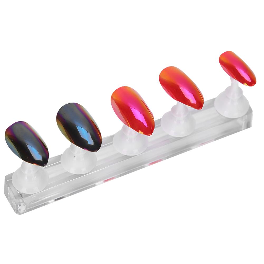 Magnetic Nail Tip Practice Stand False Nail Polish Gel Display Holders Base Manicure Tool