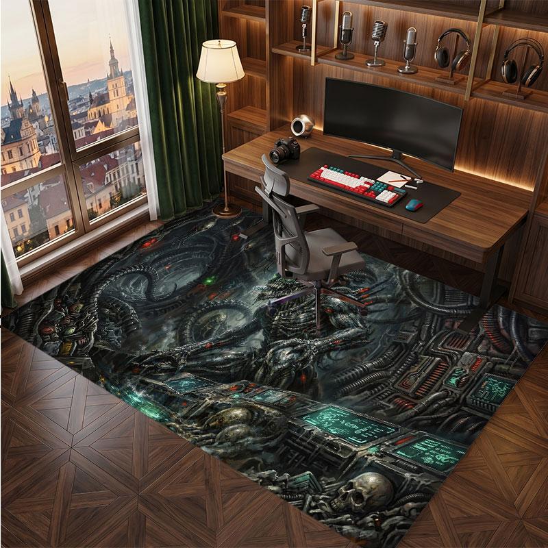 Alien Xenomorph Rug Soft Thick Non Slip Floor Carpet for Bedroom Living Room Home Decor