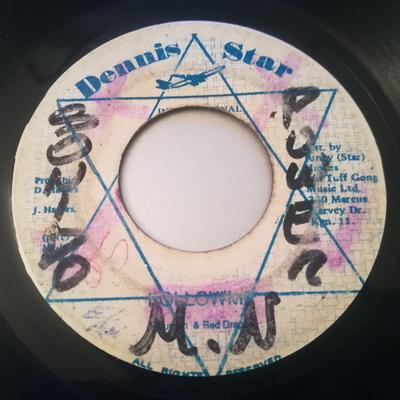 7-дюймовая пластинка FLOURGON RED DRAGON Follow Me NONE Dennis Star Int 1989 Ямайка Регги Ска Даб Б/у