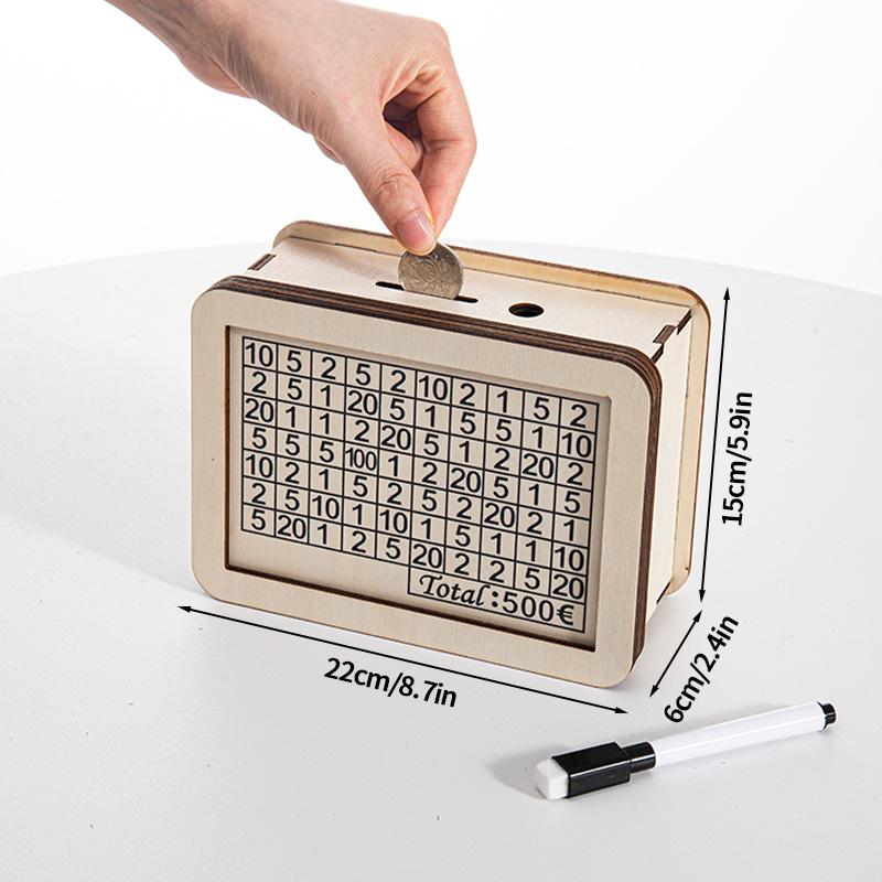 1000/2000/3000/5000/10000 Деревянный Сберегательный Ящик Копилка Сделай Сам Копилка С Целью Сбережения Ящик Для Хранения Денег Деревянные Изделия Ручной Работы