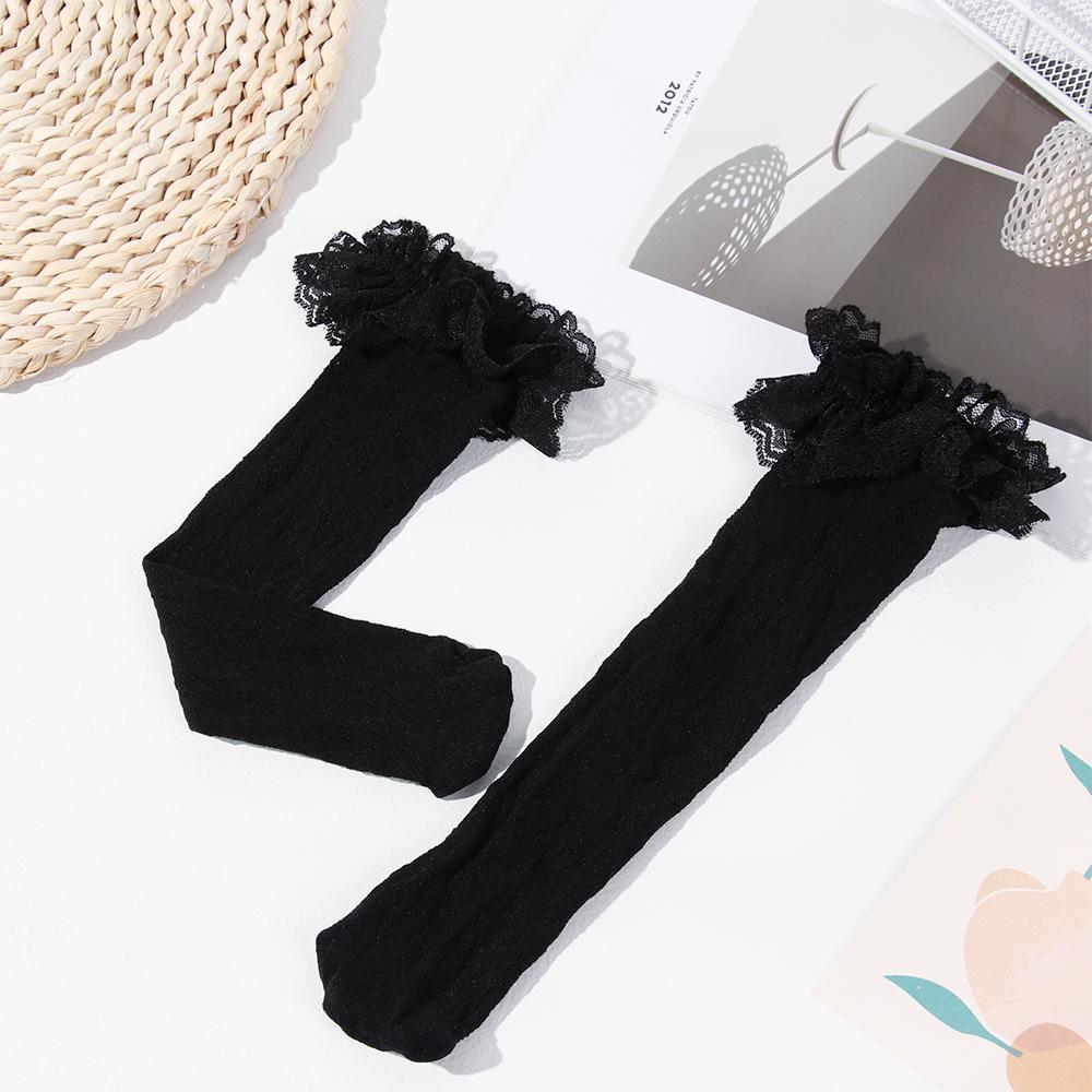 Elastic Girl Gift Cosplay Costumes Accessories Lolita Socks Transparent Lace Bow Socks Knee High