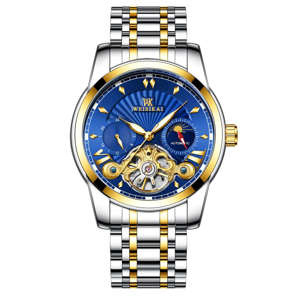 Новые роскошные мужские часы высшего бренда с коробкой, автоматические водонепроницаемые мужские механические часы