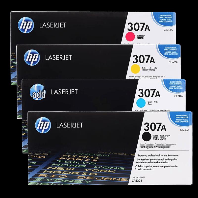 HP 307A CE740A Original 4-Color Toner Cartridge Set