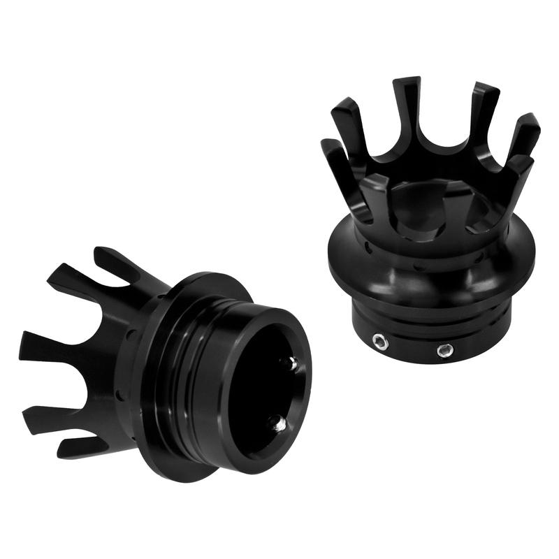 All Black 29MM Crown King Front Axle Nut Cover Fit For Harley For Sportster For Touring For Breakout For FXBRS 114