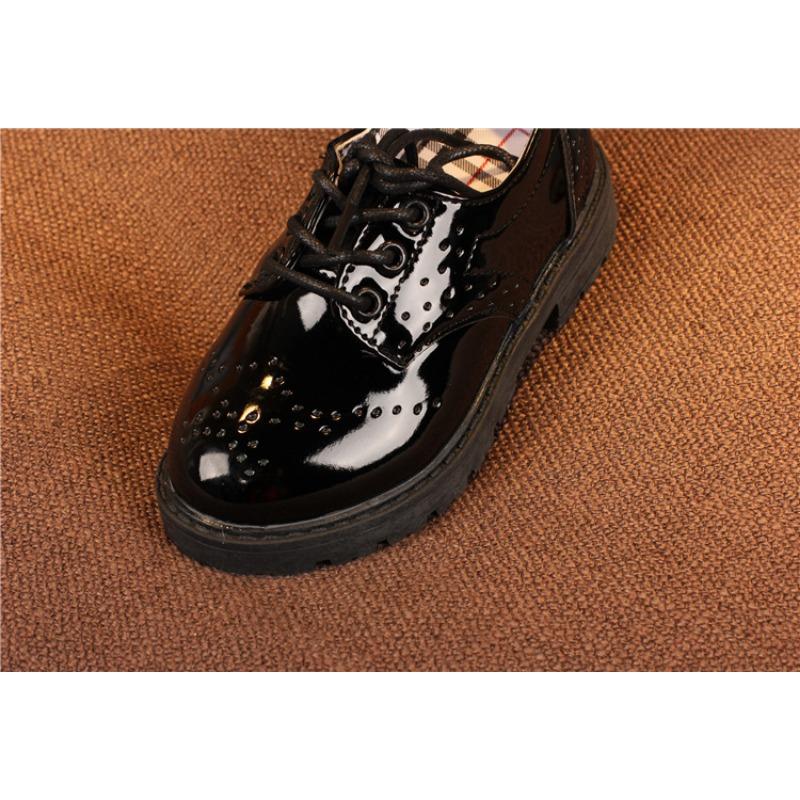 Весенняя обувь для мальчиков, повседневная обувь для девочек, маленькие кожаные туфли в британском стиле, модная детская обувь