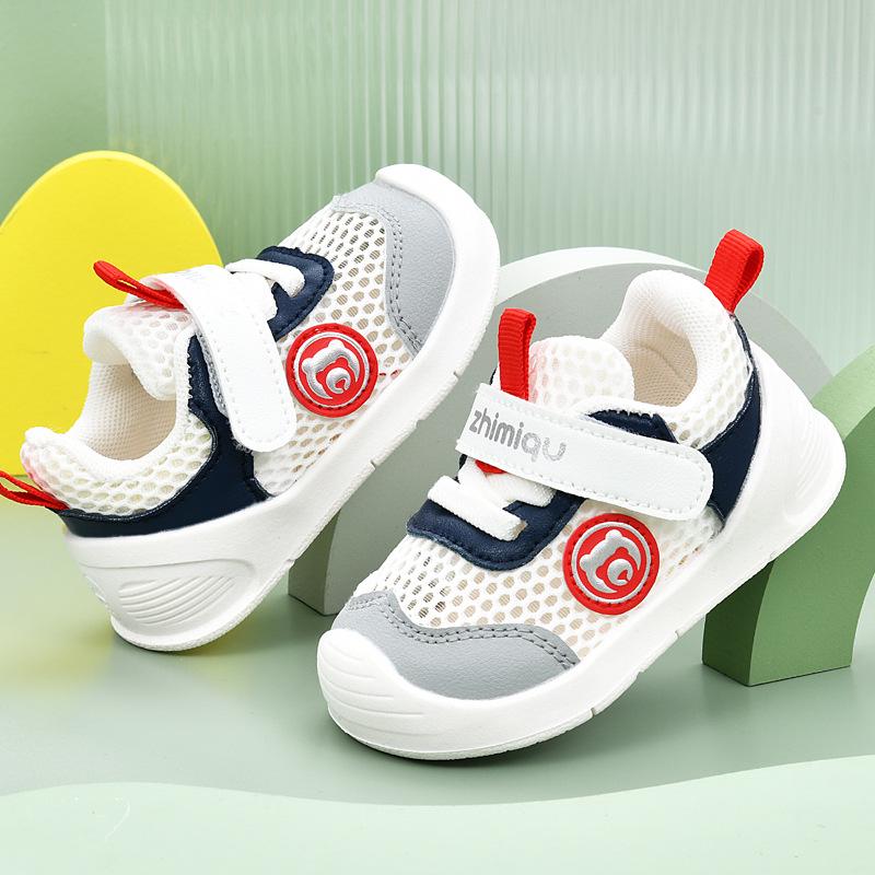 Детские нескользящие сандалии с мягкой сетчатой подошвой для мальчиков и девочек, летняя обувь для малышей, 0-1-2 года