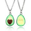 Handcraft Handmade A Set Green Avocado Bff Friendship Necklace Pendant Heart Pit Valentines Love
