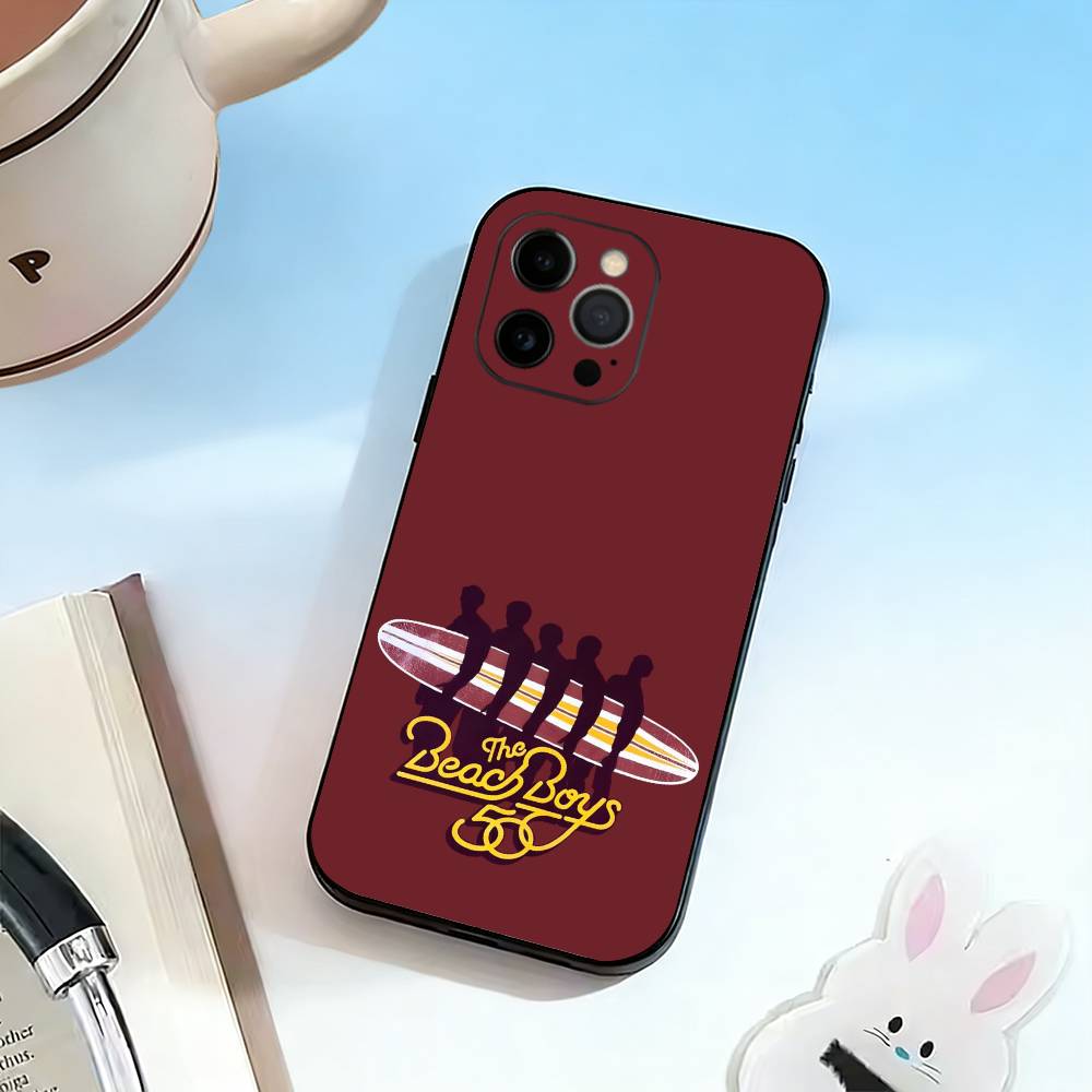 Чехол для телефона B-Beach Boys для iPhone 17, 16, 15, 14, 13, 12, 11 Plus, Pro Max, Другие Мягкий Черный Чехол