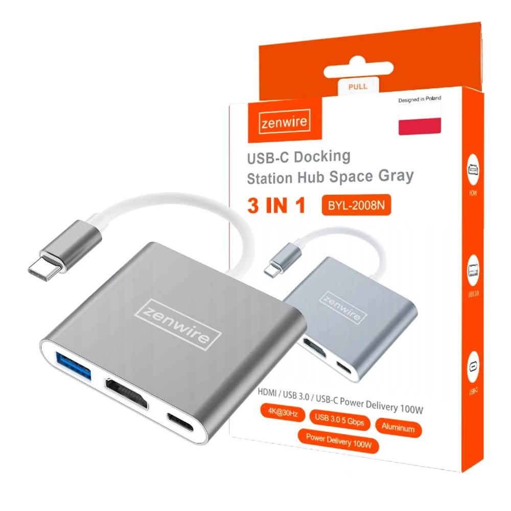 Zenwire Byl-2008N Usb-C Hdmi 3-In-1 Adapter