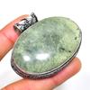 Ювелирный кулон ручной работы с полосатым зеленым опалом 925 пробы, посеребренный, 1,51 дюйма