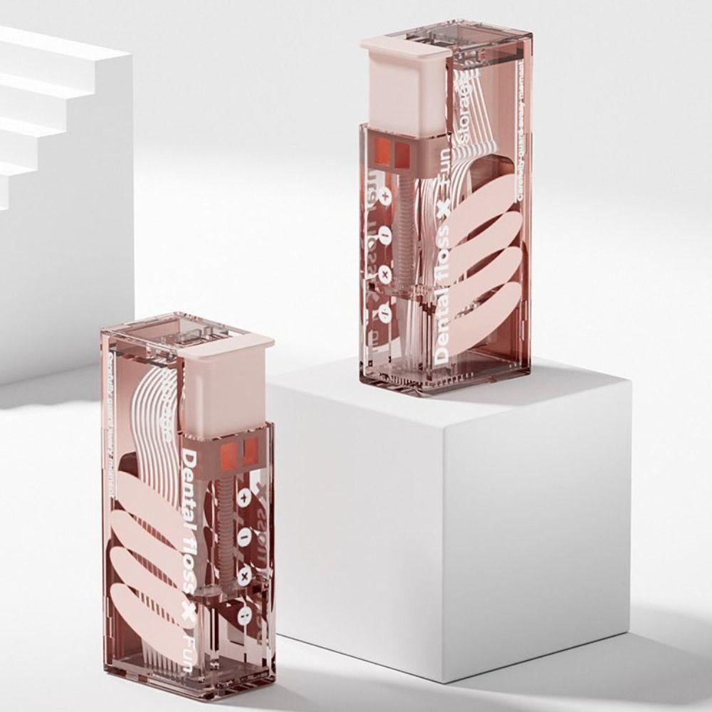 Automatic Dental Floss Storage Box Portable Flosses Dispenser Convenient Floss Pick Organizer Oral Hygiene Care For Traveling