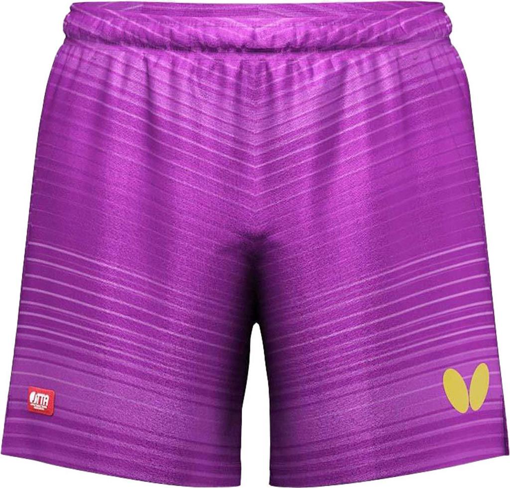 Butterfly Table Tennis Game Pants Elistar 11 Model 52190 Purple Unisex Polyester Tricot Satin Quick-Dry Glossy Sportswear Made in Japan Size S