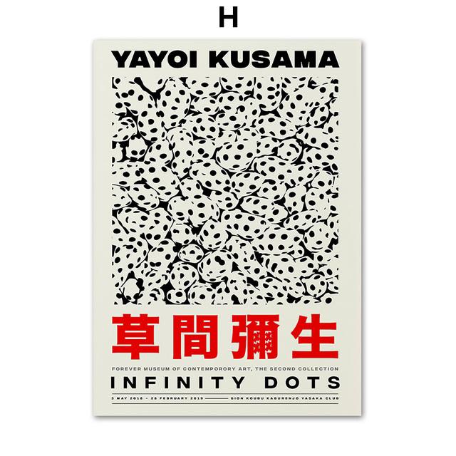 Yayoi Kusama тыква в горошек в полоску абстрактная настенная живопись на холсте постеры и принты настенные панно для декора гостиной