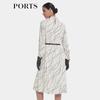 Ports Женское платье А-силуэта с принтом для ранней осени