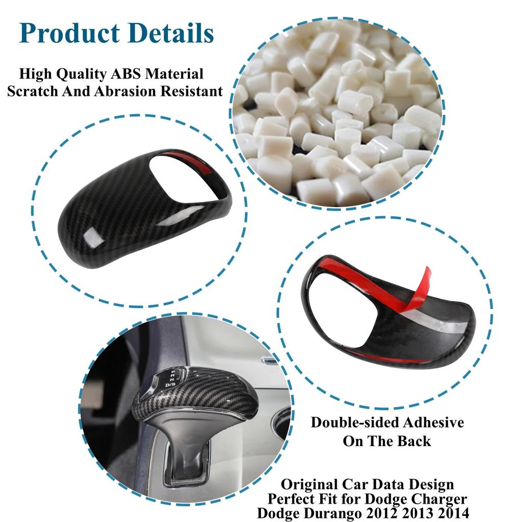 Car Gear Shift Knob Head Decoration Cover Stickers for Dodge Charger/Dodge Durango 2012 2013 2014 Interior Mouldings Accessories