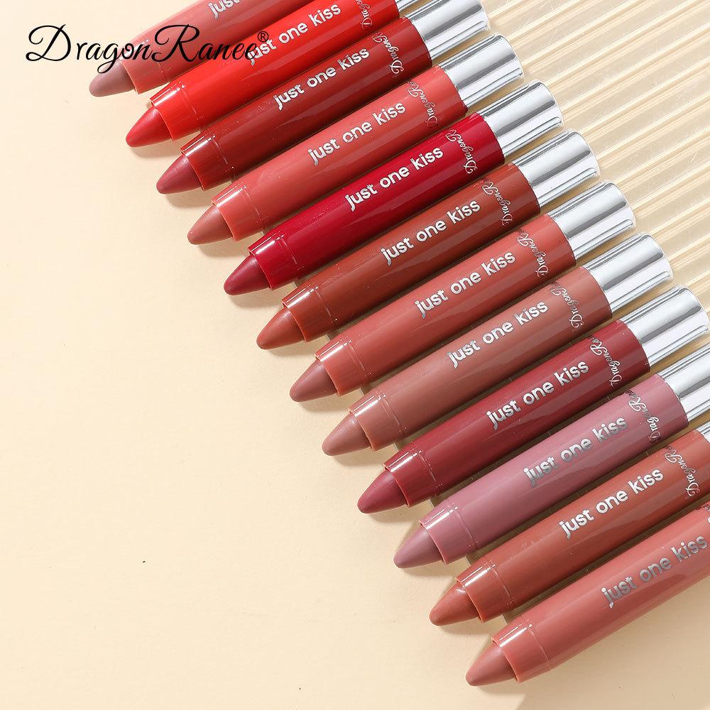 Moisturizing Lipstick Crayon Lipstick Pen Combination Lip Liner Lipstick Pen Solid Fruit Lip Gloss 2-pack Set