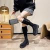 Knee Folded Long Tube Two Wear Thick Heel Boots Children In the Autumn and Winter of 2025 New Thick-soled Thin Boots Knight Boots Women