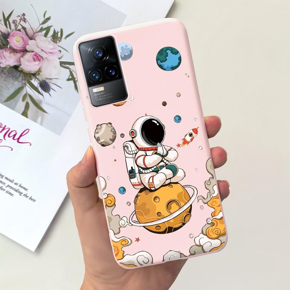 Чехол для Vivo V21e Чехол Vivo V21E 4G V 21E V2061 Милый Мультяшный Конфетный Цвет Мягкий Силиконовый ТПУ Задняя Крышка Телефона