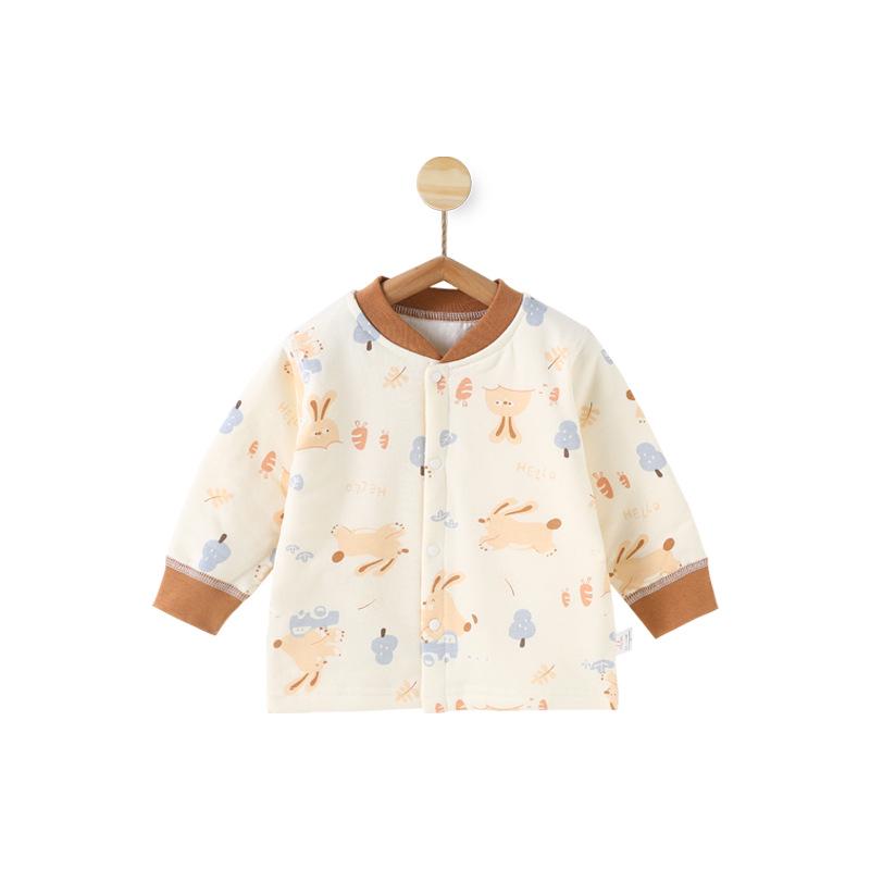 Унисекс детское хлопковое пальто: Тонкая утепленная зимняя куртка, теплый кардиган на подкладке для малышей, 40 г