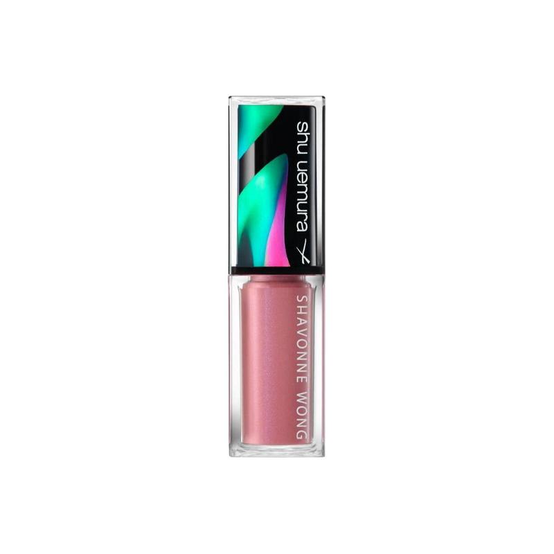 Shu Uemura Летний лимитированный жидкий блеск для губ Shabonne Wong, увлажняющий, легко наносится, лимитированная коллаборация #Fuchsia Rush Flash Violet