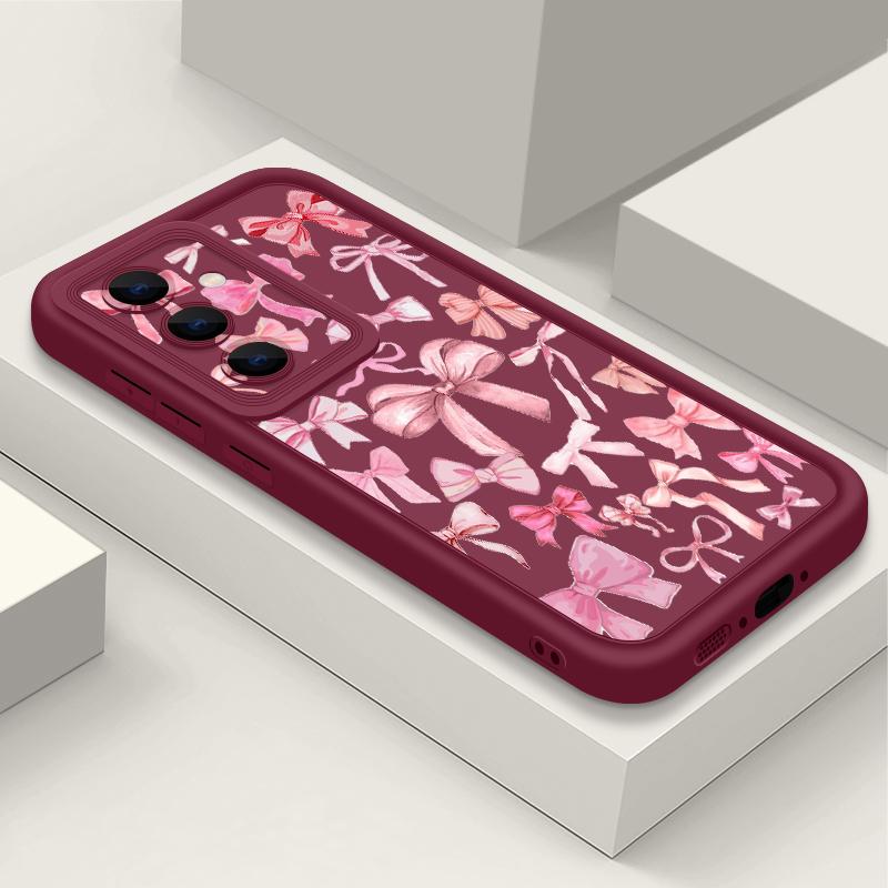 Чехол с принтом разноцветных бантиков для Samsung S26 S25 Ultra S24 S23 Plus S22 S21 FE A54 A25 A35 A55 A16 A26 A36 A56 A17 A27 A37 A57 5G Ударопрочный чехол