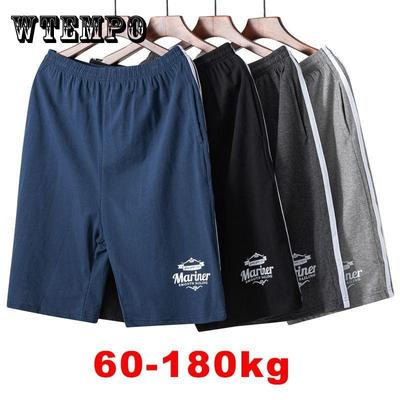 Мужские шорты среднего и пожилого возраста из 100% хлопка, летние тонкие брюки с пятью точками, большие размеры, супертолстые спортивные брюки