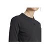 Adidas Solid Color Round Neck Short Sleeve Pullover T-Shirt Women Tops Black IP1699