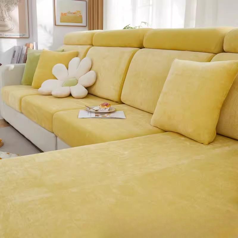 Чехол для дивана с защитой от кошачьих царапин, новый зимний утолщенный чехол из синели, универсальный нескользящий чехол для подушки без измерений